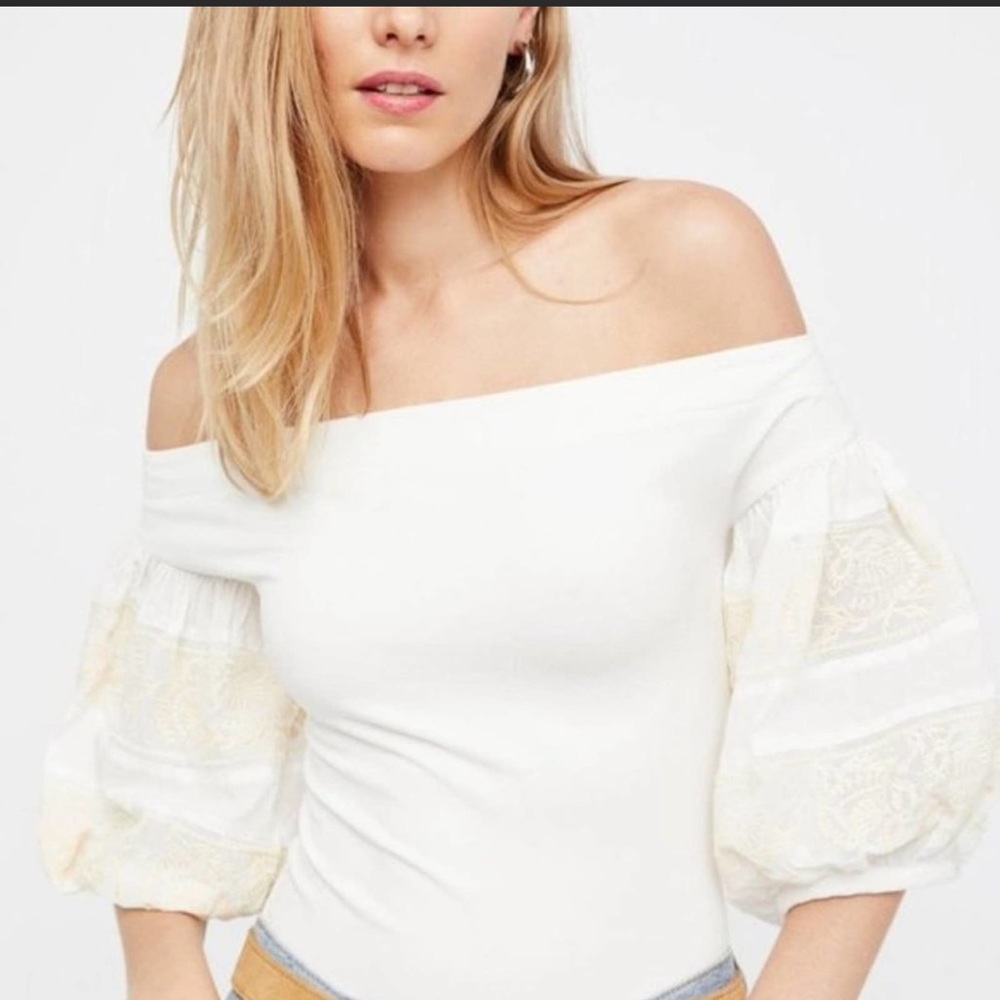 NWT FREE PEOPLE Rock With It medium ivory top